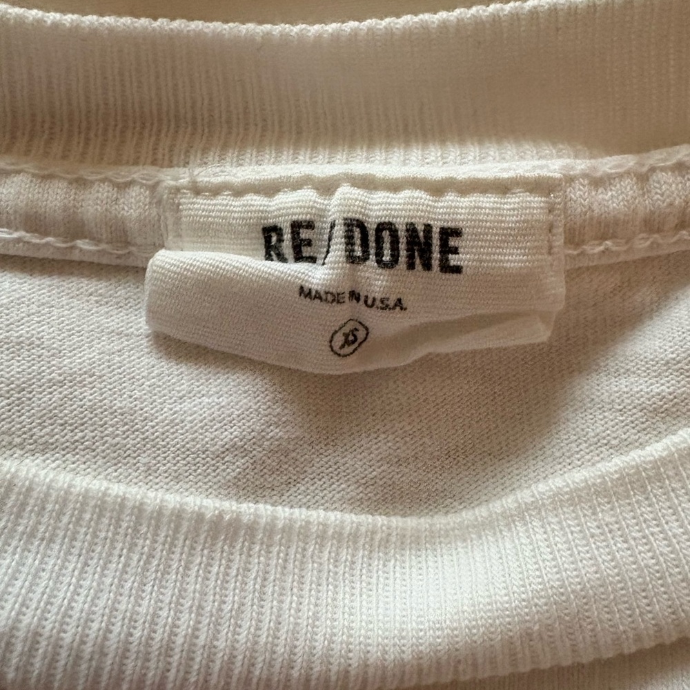 Re/Done White tee shirt boyfriend style XS top